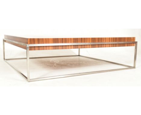 BoConcept - Lugo - a vintage mid century low veneered coffee table in the style of Merrow Associates. The table with squared 