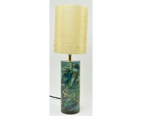 Pierre Giraudon - Prova Lighting - Shatterline - A retro 1960s lucite table lamp / desk lamp light. The lamp base constructed