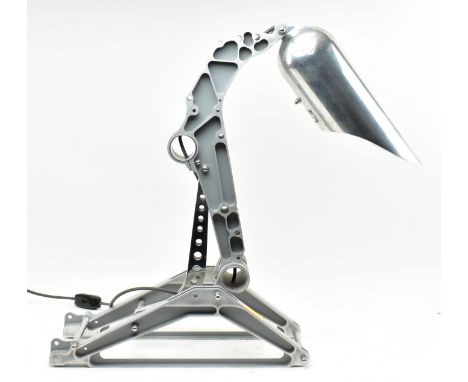 The Rag and Bone Man - a vintage upcycled industrial style aviation desk lamp, made from reclaimed parts from a Boeing 747. T