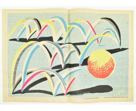 After David Hockney RA (British, b. 1937) - Newsprint - ' A Bounce for Bradford ' - A limited edition colour lithograph repri