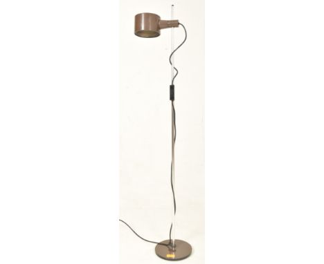 Ronald Holmes for Conelight - a vintage 20th century floor standing adjustable lamp. The lamp light featuring single brown pl
