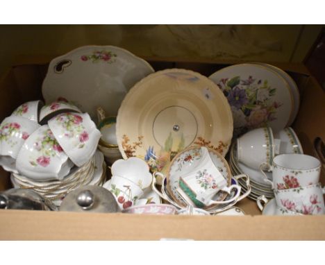 A small Meissen cup AF signed AR to bottom having ornithological decoration, an Aynsley 'Pembroke' coffee can, a Coalport 'Ma