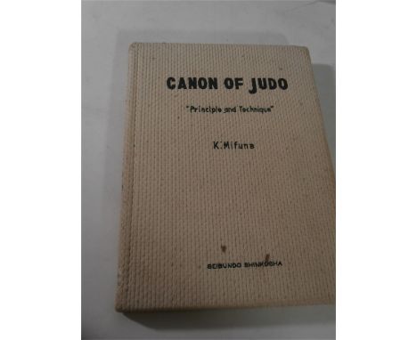 MIFUNE, Kyuzo - Canon of Judo principle and technique : illust, org. cloth in original posting box, 4to, Tokyo, 1956. With - 
