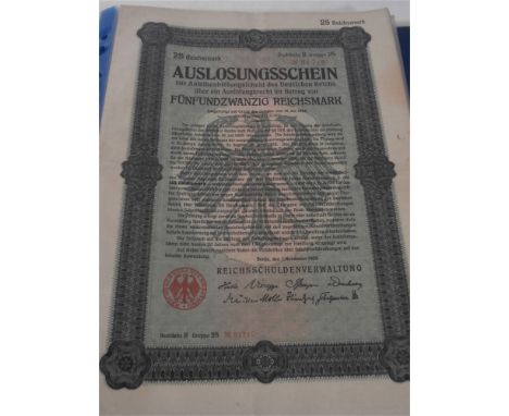 German Bond and Share certificates : in a modern blue folder, c1890-1920.
(17).
