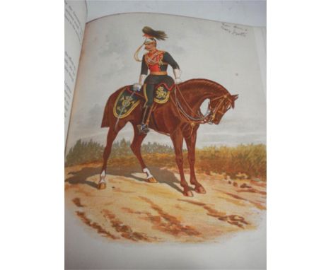 RICHARDS, Walter : Her Majesty's Army - 2 vols, 31 chromo-lithograph plates, half red morocco, 4to, c1880s.
(2)