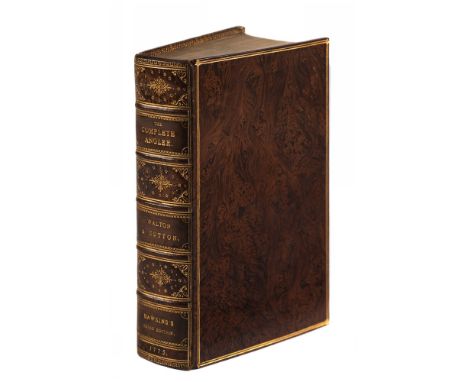 WALTON, Isaac & COTTON, Charles - The Complete Angler,: portrait & 14 plts, woodcuts etc., cf. gt. 8vo.,  3rd Hawkins edn. 17