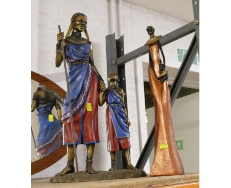 Leonardo Collection Masai tribal figurine, 60 cm, and similar
