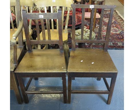 Two similar 19th Century stick back farmhouse chairs. (2)(B.P. 24% incl. VAT)