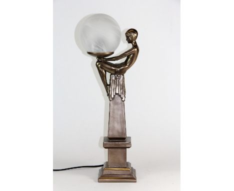 Art deco style lady lamp (H:50cm)