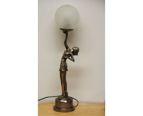 Art Deco style lady lamp (64cm)