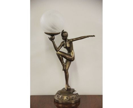 Art deco style lady lamp (49cm)
