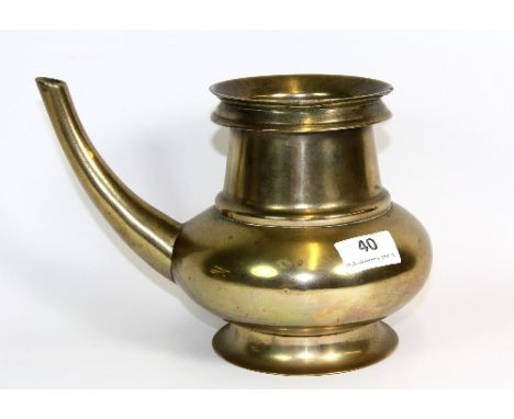 An 18th century Himalayan bronze Buddhist temple sacred water vessel, H 16cm