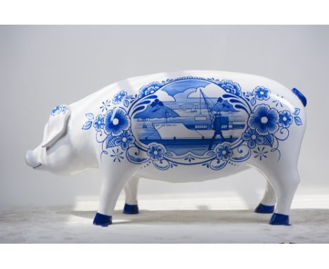 Ipswich Blue by Julia Allum. Sponsored by Associated British Ports. Inspired by Dutch Delftware pottery, Ipswich Blue represe