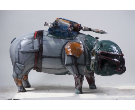 Boarba Fett’s by Mandii Pope. Sponsored by Systematic Logistics International. Pope describes Fett as a “Bounty Hunter out fo