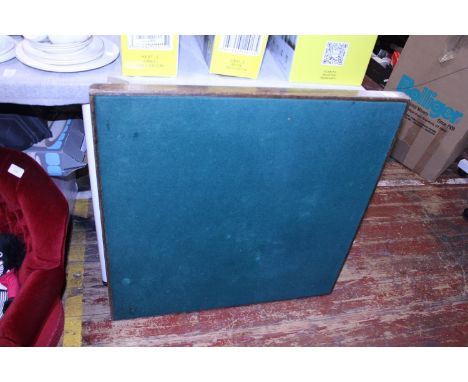 A vintage green baized topped card table, shipping unavailable 