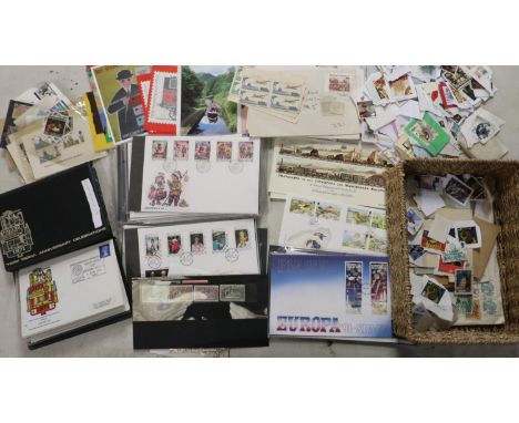Basket of stamps to papers, first day covers etc. UK P&amp;P Group 2 (£20+VAT for the first lot and £4+VAT for subsequent lot