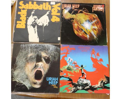Black Sabbath Volume 4 album and three Uriah Heap albums. UK P&amp;P Group 2 (£20+VAT for the first lot and £4+VAT for subseq