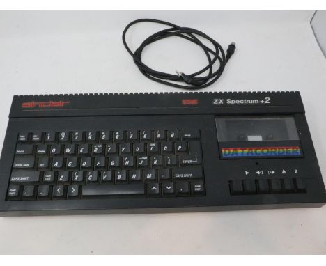 Sinclair 128K ZX spectrum +2 microcomputer, no power supply or peripherals, untested. UK P&amp;P Group 3 (£30+VAT for the fir