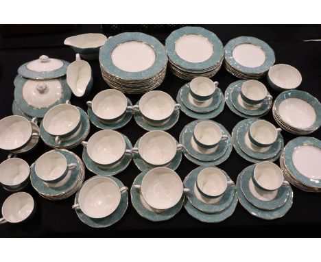 Wedgwood &amp; Co dinner and tea service of seventy two pieces in the Garden pattern, signs of use. Not available for in-hous