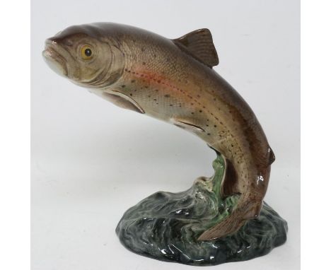 Beswick trout, no 1032, no cracks or chips, H: 16 cm. UK P&amp;P Group 1 (£16+VAT for the first lot and £2+VAT for subsequent