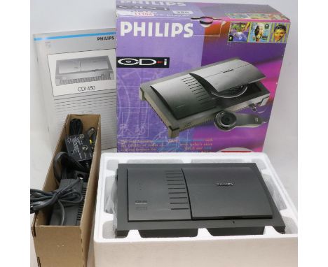 Philips CD-I 450, boxed, complete with all accessories. Console tested, reads, CD-I's and displays on TV. UK P&amp;P Group 3 