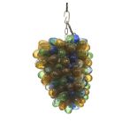 A Syrian or Hebron, cluster of coloured glass drops