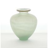 A modern globular glass vase