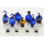 A collection of Syrian or Hebron, hanging glass ornaments