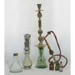 A collection of two Nargile with glass bases
