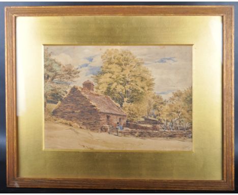 George Price Boyce RWS (1826-1897) - A 19th Century watercolour on paper landscape scene painting depicting a rural cottage i