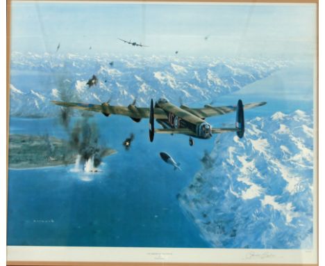 Gerald Coulson (British, born 1926)/Sinking of the Tirpitz/signed limited edition No 70/500 with certificate and valuation/co