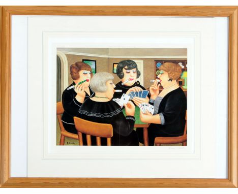 Beryl Cook (British 1926-2008) ARR/The Card Player/colour print, 36cm x 47cm