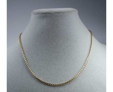 ITALIAN 18 CT GOLD BOX CHAIN NECKLACE (L. 39.5 CM) 4.8 GRAMS 