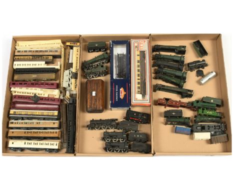 Hornby (GB&amp; China), Bachmann and Similar mixed group of Locomotive and Coach parts and one item of Railwayana and some al