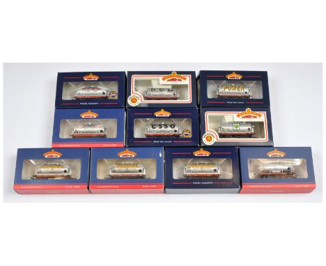 Bachmann OO Gauge group of 10x Tanker Wagons to include Ref. 37-659B 14T Tank Wagon No.752 "National Benzole Mixture" plus ot