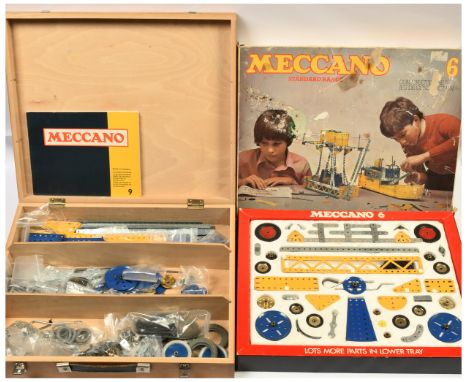 Meccano Outfit No.6 &amp; 9 sets Circa 1970s - Unchecked for completeness. Conditions: Generally appears Good to Excellent in