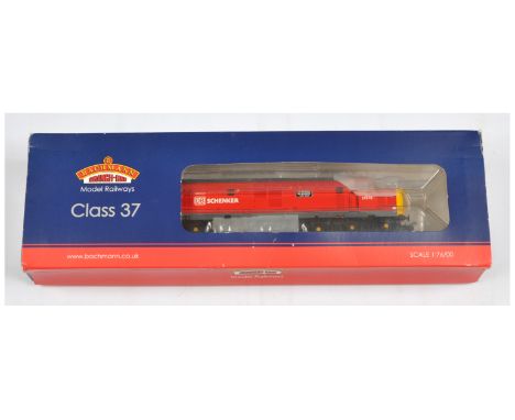 Bachmann OO Gauge Rail Express Limited Edition 32-381P Class 37 DB Schenker Diesel Locomotive No. 37670 "St Blazey", with cer