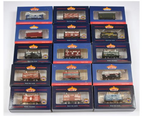 Bachmann OO Gauge mixed group of 15x Limited and Special Edition Wagons to include Ref. 37-080K 7 Plank End-Door Wagon No. 2 