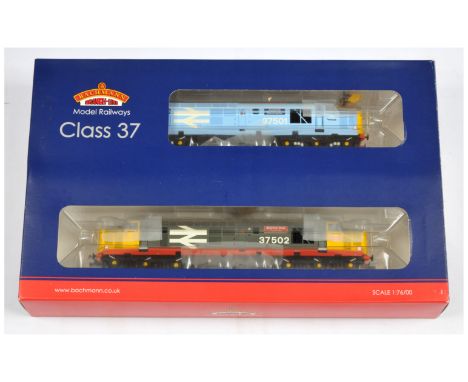 Bachmann OO Gauge 32-381T (Ltd Edition) Co-Co Class 37 Diesel Locomotives comprising of British Steel Large Logo Light Blue N