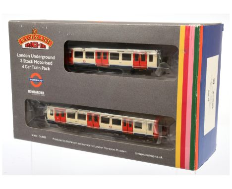 Bachmann OO gauge 35-990 London Underground S Stock Motorised 4 Car Train Pack, this is exclusive for Transport For London. C