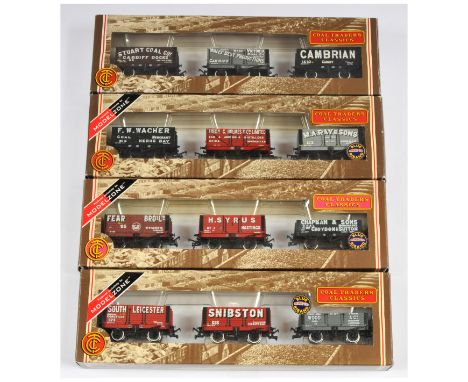 Bachmann OO Gauge group of 4 Special Edition Wagon Triple Pack to include Ref. 37-080M Private Owner Wagons from the East Mid
