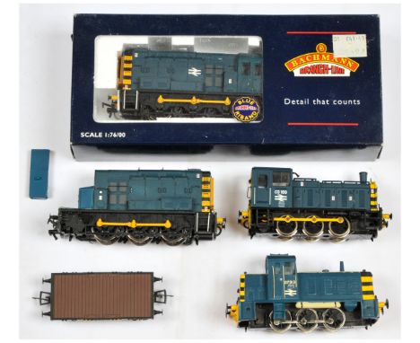 Bachmann and Kitbuilt OO Gauge mixed group of BR Blue Diesel Shunters to include Bachmann Ref 32-102 Class 08 plus others (se