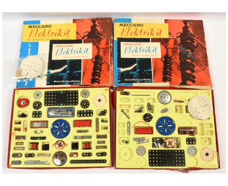 Meccano Elektrikits - Pair of kits suitable for Standard Outfit No.3 or larger. Conditions: One is Poor to Fair with some com