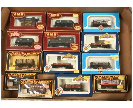 Mainline, Bachmann and Similar OO Gauge group of GWR&amp; Private Owner Wagons to include Mainline 37-167 7 Plank Wagon "Engl