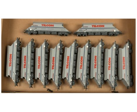Bachmann OO Gauge group of 11x unboxed Tilcon 90 Ton JGA glw Wagons. Conditions are Good to Good Plus (please note some coupl