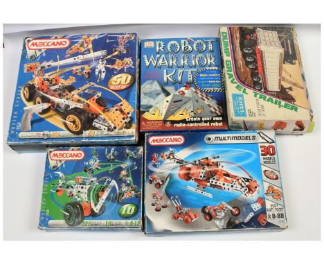 Meccano Group Plus other items - to include 9550, 7530 and 5510, Plus DK Robot Warrior Kit ad Ertl Dump Gravel Trailer kit (T
