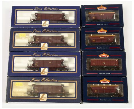Lima and Bachmann OO Gauge mixed group of wagons to include Ref. L305683 EWS Red and Gold Seacow Bogie Ballast Wagon No. DB98