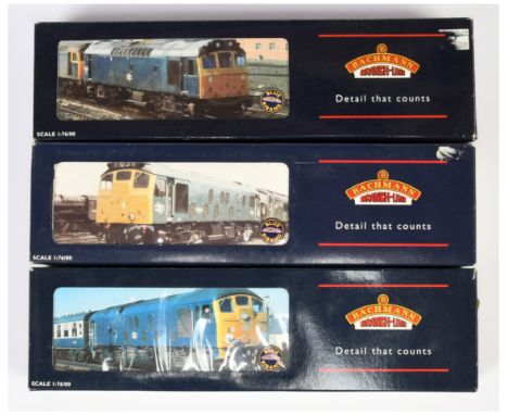 Bachmann OO Gauge group of BR Blue Diesel Locomotives to include Ref. Class 25/1 No. 25054 plus others (see photo). Condition
