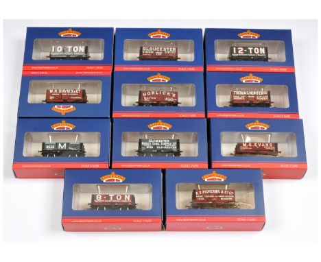 Bachmann OO Gauge group of 11x Limited and Special Edition Wagons to include Ref. 37-2021K 8 Plank Wagon "12-Ton Gloucester R