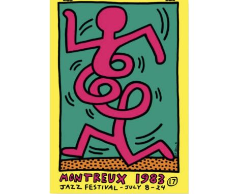 Keith Haring (1958 - 1990) 'Swing Guy', yellow, 1983
Silkscreen poster, on half-matte coated paper&nbsp;250gr
Signed and date